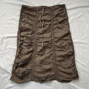 Y2K Grunge Indie Sleaze Midi Brown Skirt